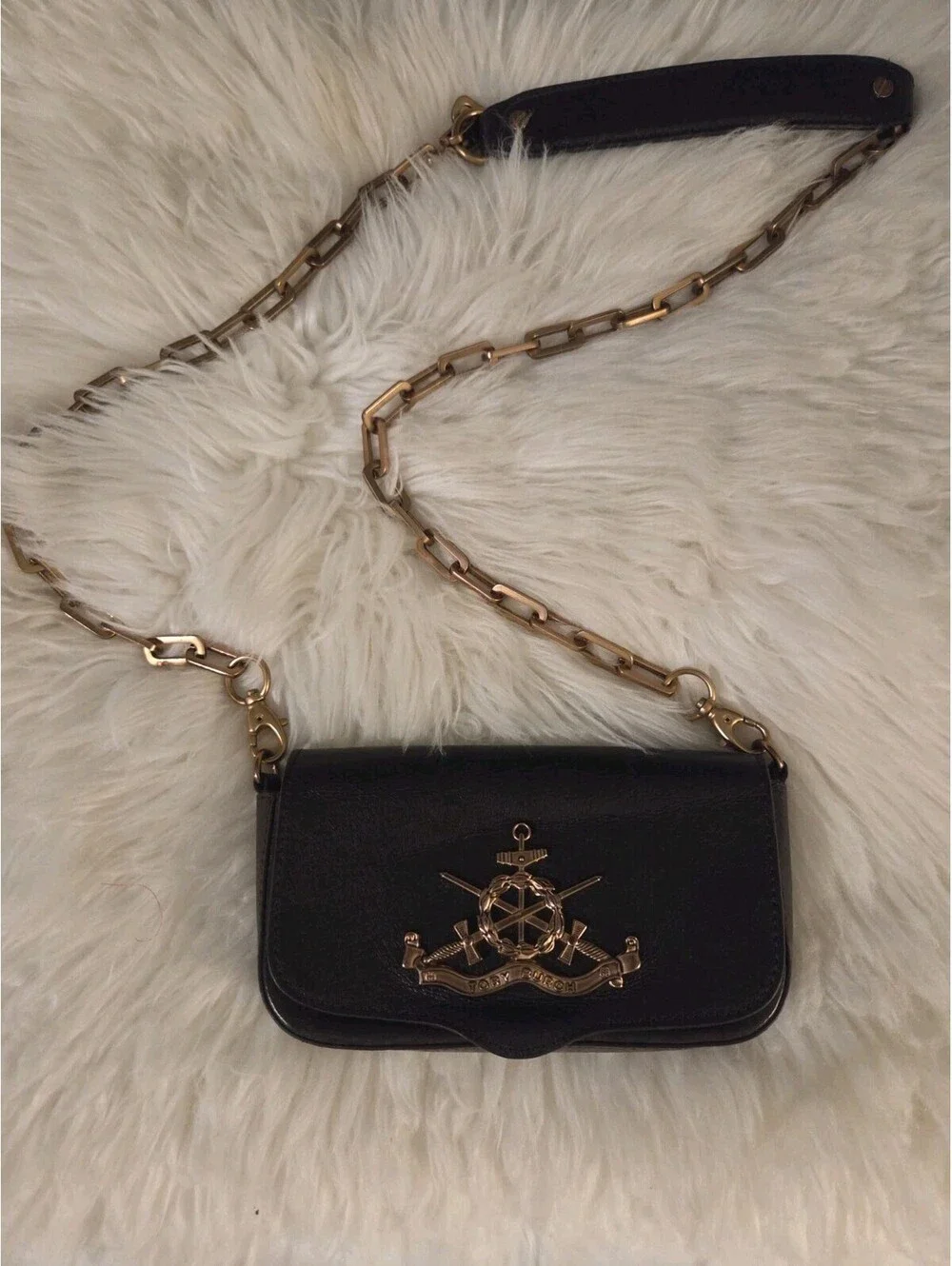 Tory Burch Nautical Amulet Continental Mini Crossbody Bag Clutch Rare 2009 - Picture 1 of 7